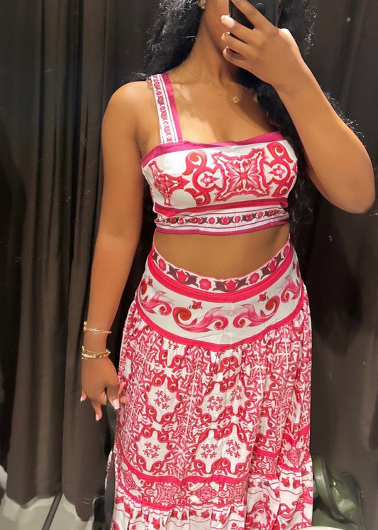 Floral Fusion PINK/RED CO-ORD SET