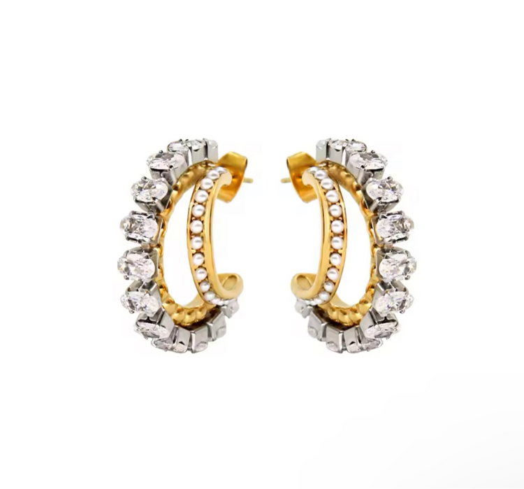 Duchess Crystal Hoops