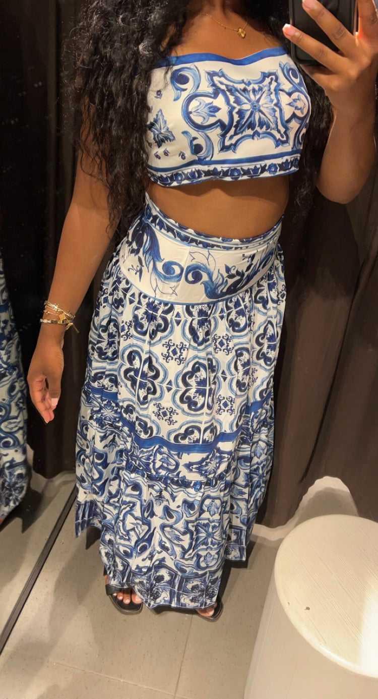 Floral Fusion BLUE CO-ORD SET