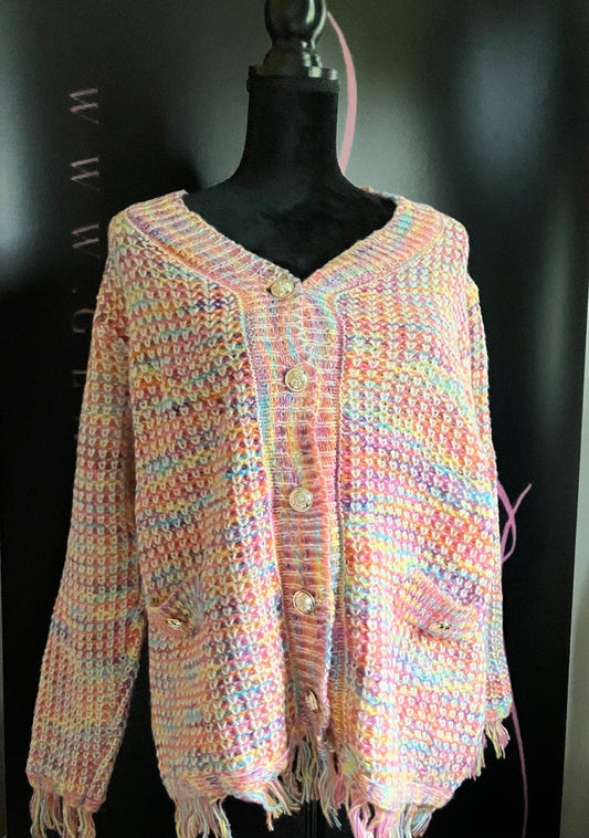 Soft Rainbow Cardigan