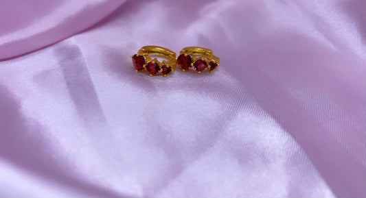 Crystal red earrings